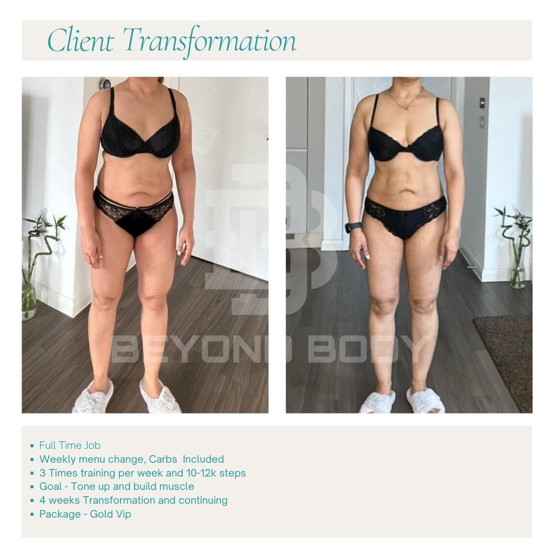 Client transformation - Tone up and build muscle